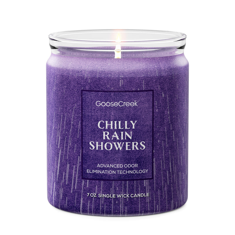 Chilly Rain Showers Odor Eliminating 7oz Single Wick Candle [8Z2V]